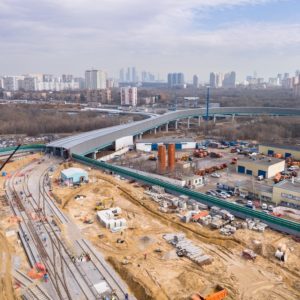 Между БКЛ метро и электродепо «Аминьевское» построены три метромоста